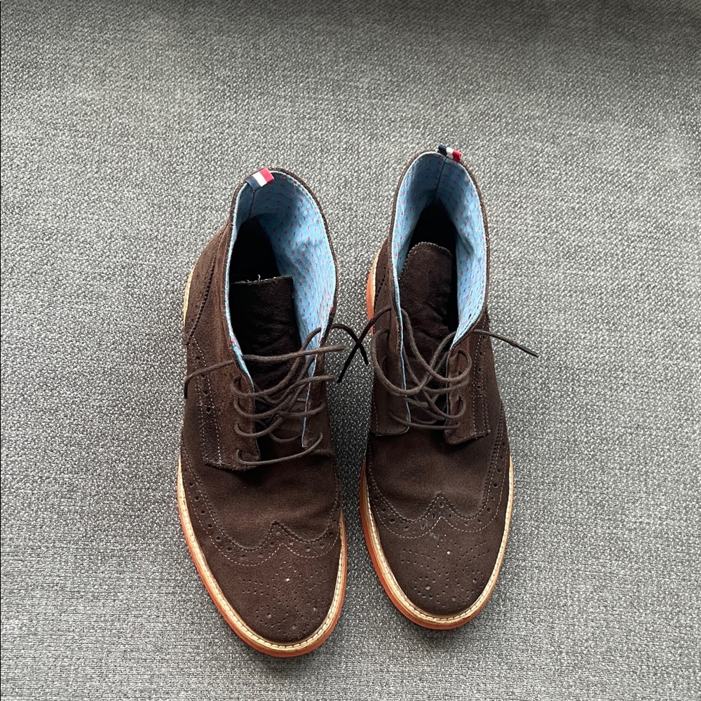Elegant Brown Suede Men's Boots